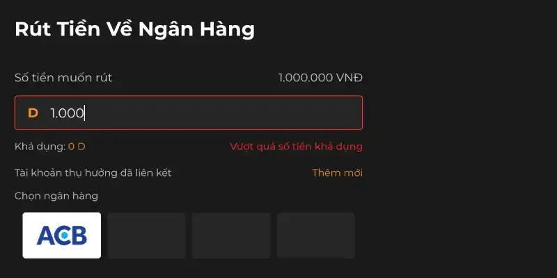 Hướng dẫn các thao tác thực hiện rút tiền 68WIN 